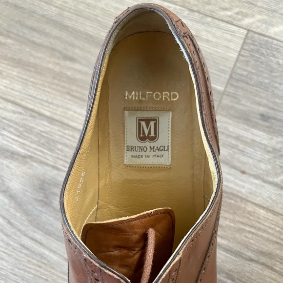 BRUNO MAGLI Milford Brown Leather Oxfords | 9 - Picture 7 of 9